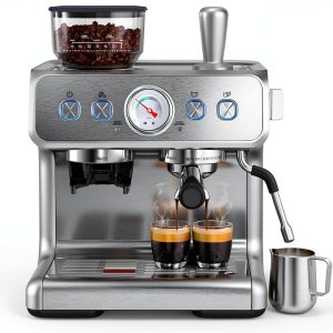 Espresso Machine COWSAR CM8050H 15 Bar Steel with Built-in Grinder-0
