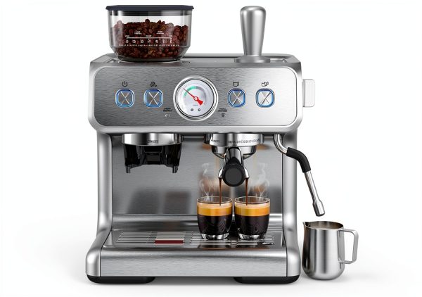 Espresso Machine COWSAR CM8050H 15 Bar Steel with Built-in Grinder-0