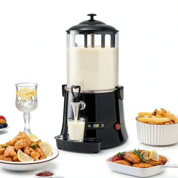 10L Hot Chocolate Machine, 110V Commercial Hot Chocolate Machine Maker and Dispenser, Beverage Warmer for Heating Coffee Milktea (Black)-6