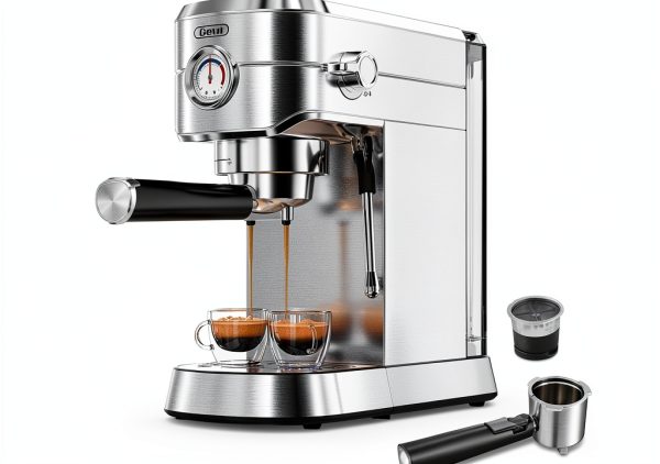 Gevi Espresso Machine with Portafilter, Capsule and Ground Coffee-0