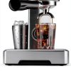 Espresso Machine AMZCHEF 58mm with Pressure Gauge Silver Gray-7