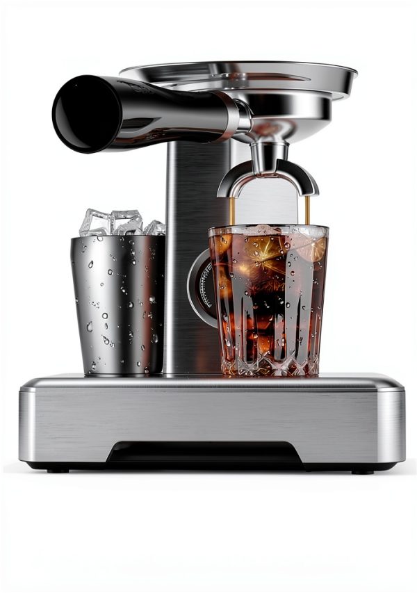 Espresso Machine AMZCHEF 58mm with Pressure Gauge Silver Gray-7