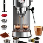 Gevi 20 Bar Espresso Machine with Milk Frother Compact GECME418E-0