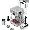 Espresso Machine AMZCHEF 58mm with Pressure Gauge Silver Gray-8