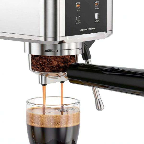 Espresso Machine COWSAR 20 Bar with LED Display and Milk Frother-4