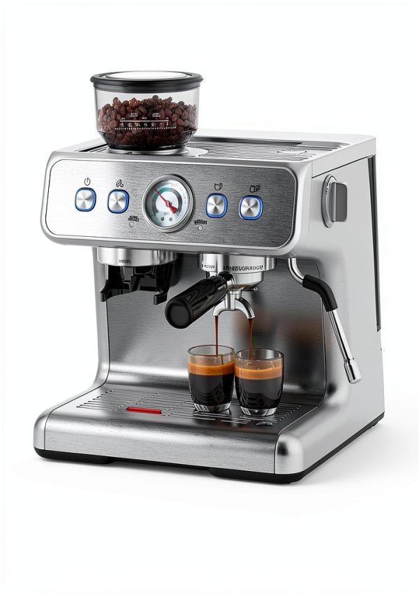 Espresso Machine COWSAR CM8050H 15 Bar Steel with Built-in Grinder-1