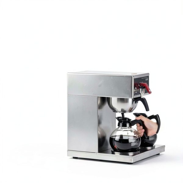 Happybuy 12 Cups Commercial Drip Coffee Maker, Coffee Maker Machine with 3 Glass Carafes and 3 Warmer Plates, Stainless Steel Pour Over Coffee Brewer for Restaurant-2