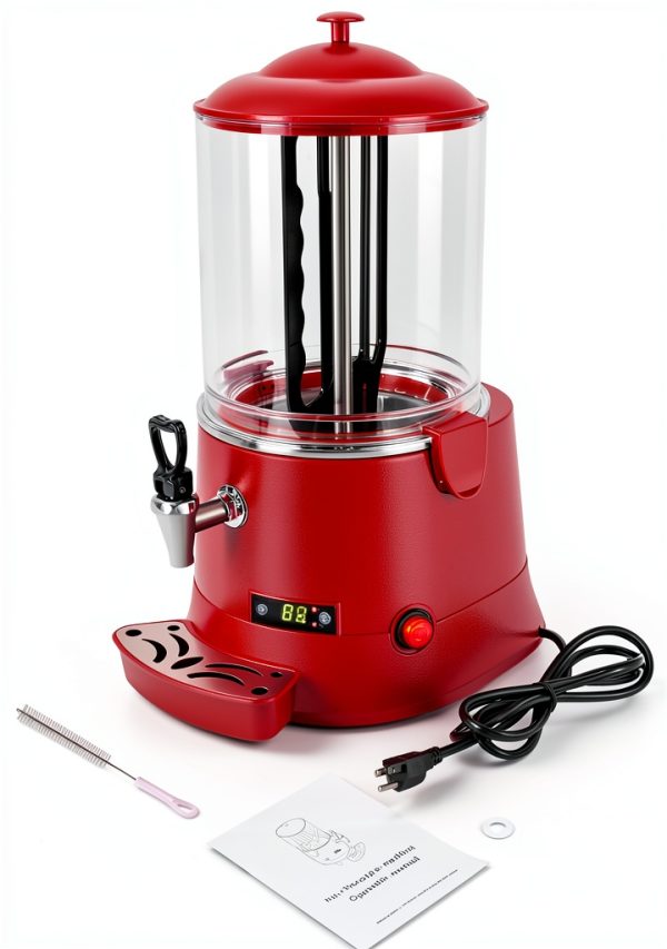 Commercial Hot Chocolate Maker - 10L Heating & Mixing Machine, 110V Dispenser for Chocolate, Coffee, Juice, Milk-4