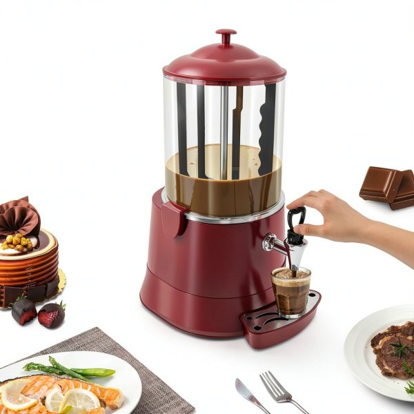 Commercial Hot Chocolate Maker - 10L Heating & Mixing Machine, 110V Dispenser for Chocolate, Coffee, Juice, Milk-1