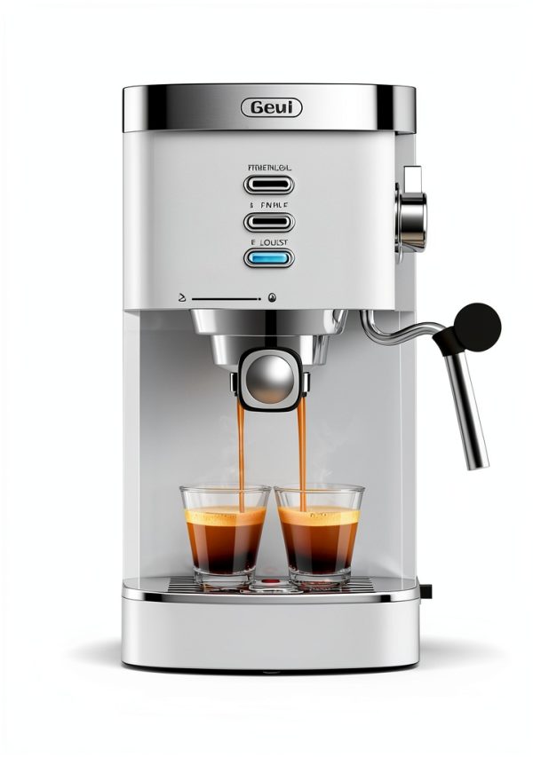 Gevi 20 Bar Espresso Machine with Milk Frother Beige 1.2L-1