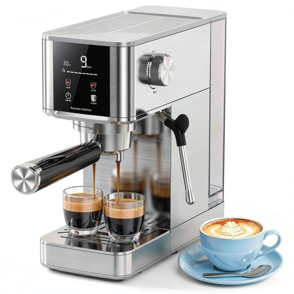 Espresso Machine COWSAR 20 Bar with LED Display and Milk Frother-0