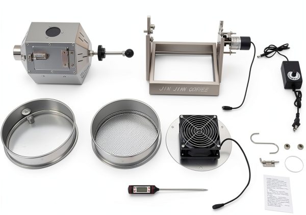 Gas Coffee Roaster 3.8L Steel Drum with Bean Cooler by MISLOOPY-8