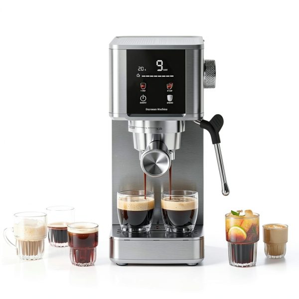 Espresso Machine COWSAR 20 Bar with LED Display and Milk Frother-6