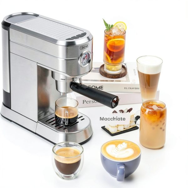 Gevi Espresso Machine with Portafilter, Capsule and Ground Coffee-2