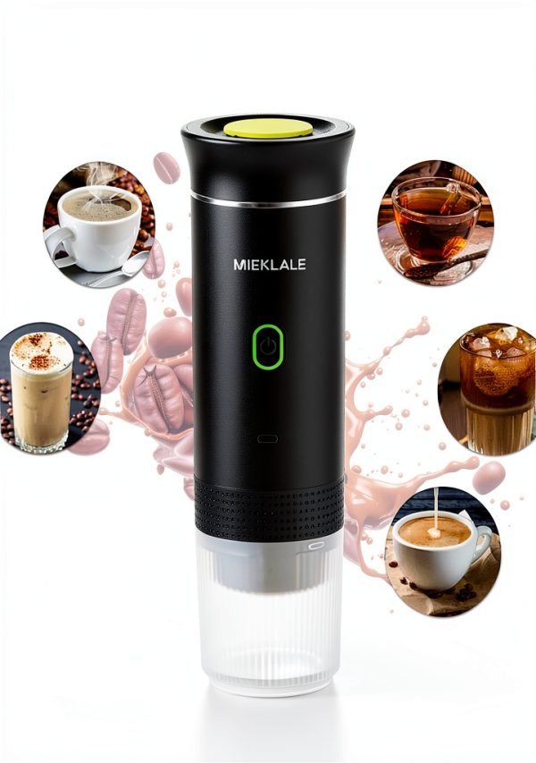 Portable Electric Espresso Machine MIEKLALE Self-Heating Type-C, Black-6