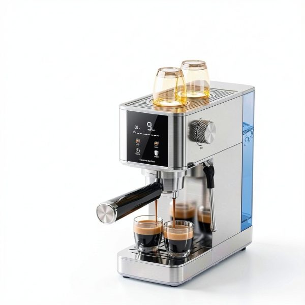 Espresso Machine COWSAR 20 Bar with LED Display and Milk Frother-2