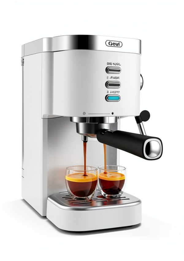 Gevi 20 Bar Espresso Machine with Milk Frother Beige 1.2L-2