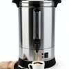 GlowSol Commercial Coffee Urn, 14L/3.7 Gal Hot Beverage Dispenser, 100 Cup, Stainless Steel Hot Coffee Dispenser for Party-0
