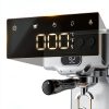 Espresso Machine AMZCHEF 58mm with Pressure Gauge Silver Gray-5