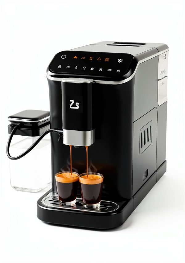 Fully Automatic Espresso Coffee Machine with Built-In Grinder, Milk Frother, Touchscreen, 20 Bar Pump Pressure, 1.5L Detachable Water Tank, One-Touch Latte & Cappuccino Maker, 1350W Gold-2