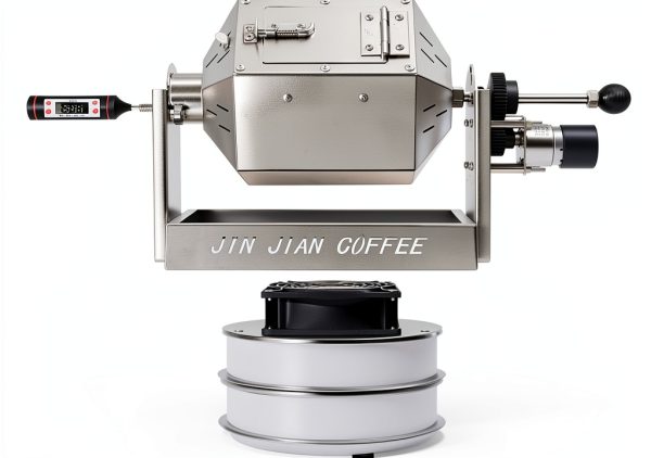 Gas Coffee Roaster 3.8L Steel Drum with Bean Cooler by MISLOOPY-5
