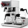 Happybuy 12 Cups Commercial Drip Coffee Maker, Coffee Maker Machine with 3 Glass Carafes and 3 Warmer Plates, Stainless Steel Pour Over Coffee Brewer for Restaurant-8