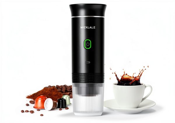 Portable Electric Espresso Machine MIEKLALE Self-Heating Type-C, Black-0