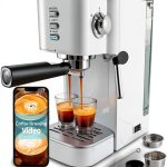 Gevi 20 Bar Espresso Machine with Milk Frother Beige 1.2L-0