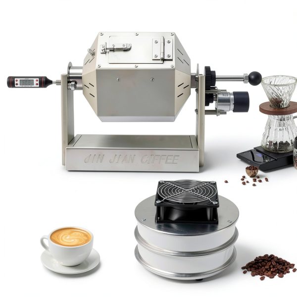 Gas Coffee Roaster 3.8L Steel Drum with Bean Cooler by MISLOOPY-3