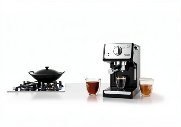 De'Longhi Espresso Cappuccino Maker A-3220-RMB Black Manual Frother-3