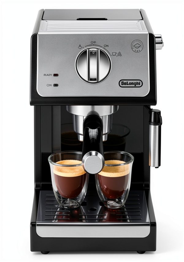 De'Longhi Espresso Cappuccino Maker A-3220-RMB Black Manual Frother-1