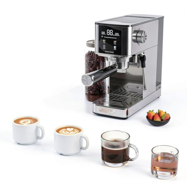 WAA 20 Bar Barista Grade Espresso Machine Stainless Steel 1.2L Silver-5