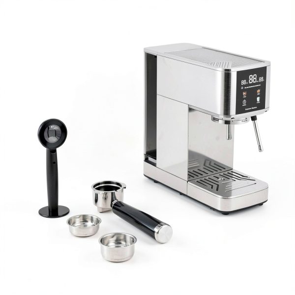 WAA 20 Bar Barista Grade Espresso Machine Stainless Steel 1.2L Silver-7