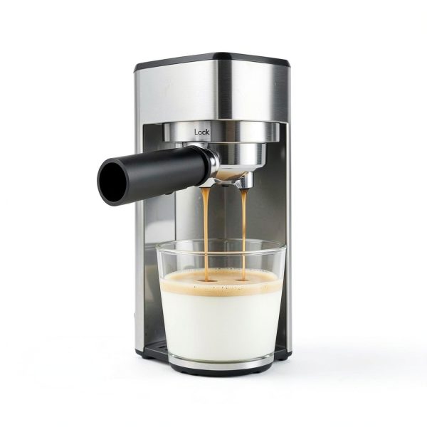 Gourmia Slim Espresso Machine 20-Bar Pump LCD Milk Frother Stainless-9