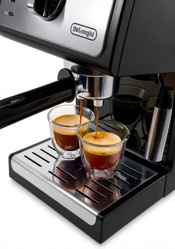 De'Longhi Espresso Cappuccino Maker A-3220-RMB Black Manual Frother-5