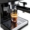 De'Longhi Espresso Cappuccino Maker A-3220-RMB Black Manual Frother-4