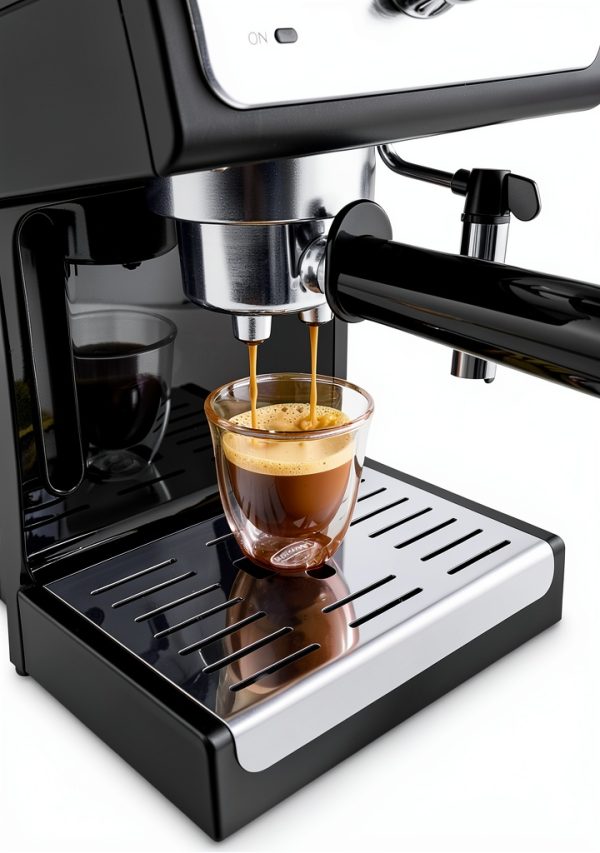 De'Longhi Espresso Cappuccino Maker A-3220-RMB Black Manual Frother-4