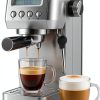 Gourmia Slim Espresso Machine 20-Bar Pump LCD Milk Frother Stainless-0