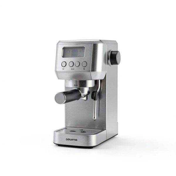 Gourmia Slim Espresso Machine 20-Bar Pump LCD Milk Frother Stainless-8