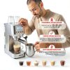 Gourmia Slim Espresso Machine 20-Bar Pump LCD Milk Frother Stainless-3
