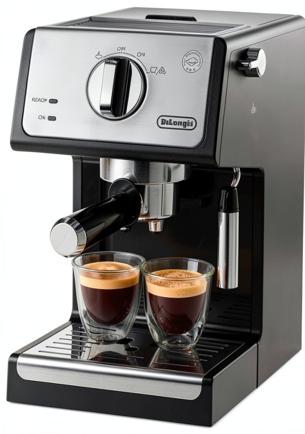 De'Longhi Espresso Cappuccino Maker A-3220-RMB Black Manual Frother-0