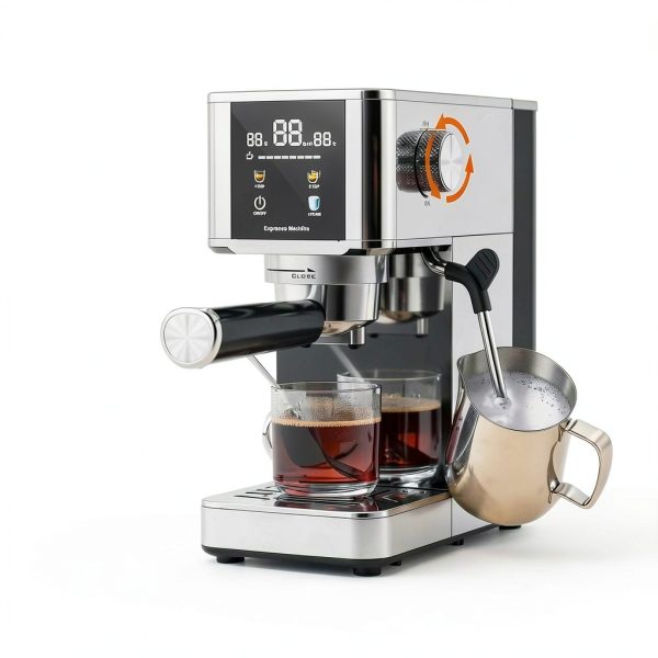 WAA 20 Bar Barista Grade Espresso Machine Stainless Steel 1.2L Silver-4